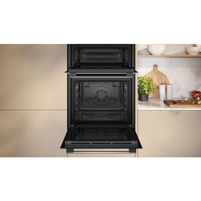 Neff U1ACE2AN3B 59.4Cm Built In Electric Double Oven - Stainless Steel