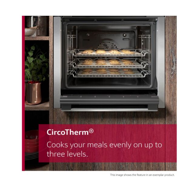 Neff U2ACH7AG7B CircoTherm Main oven, 8 functions, 2nd oven 4 functions. Electronic, LCD display and