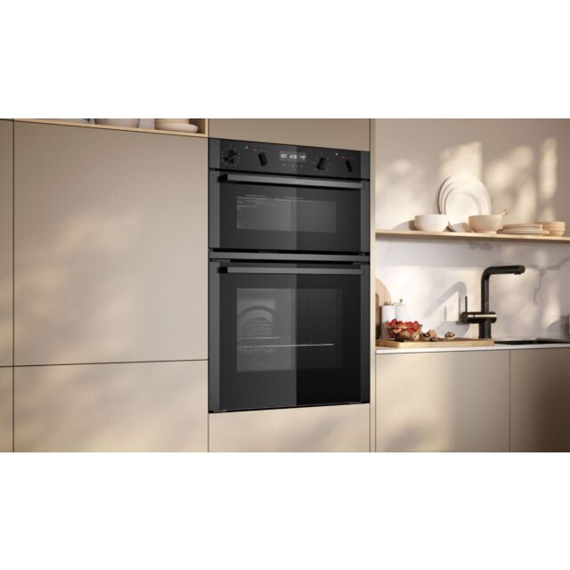 Neff U2ACH7AG7B CircoTherm Main oven, 8 functions, 2nd oven 4 functions. Electronic, LCD display and