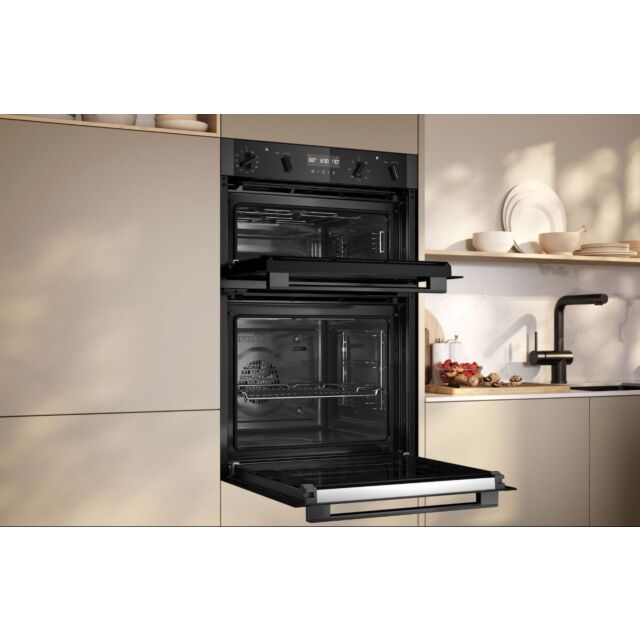 Neff U2ACH7AG7B CircoTherm Main oven, 8 functions, 2nd oven 4 functions. Electronic, LCD display and