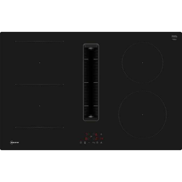 Neff V58NBS1L0 N 50, Induction hob with integrated ventilation system, 80 cm, surface mount without frame