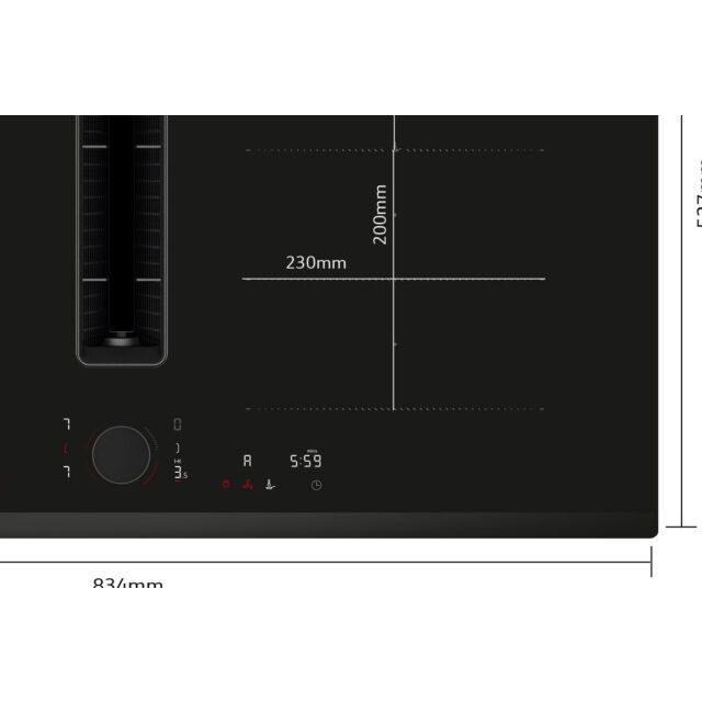 Neff V68FUX4L0 80Cm N 90, Induction hob with integrated ventilation system, 80 cm, surface mount without frame