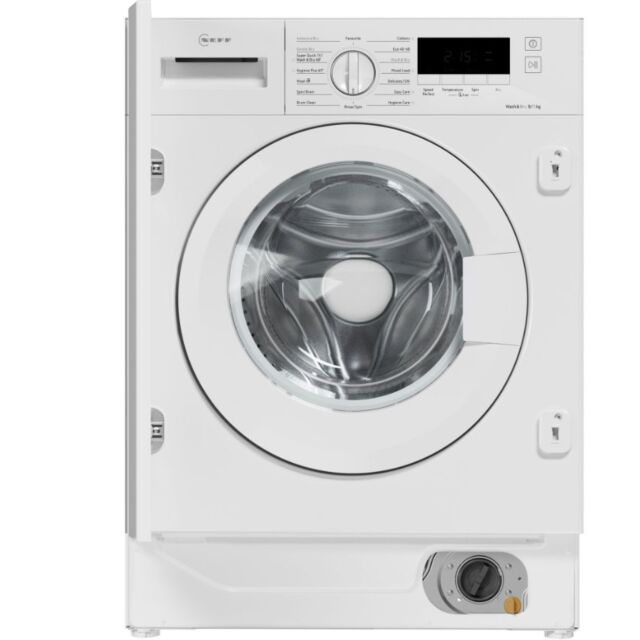 Neff V8340X0GB Capacity 8Kg/5Kg, 1400Rpm, Time Delay / Time Remaining, White Door