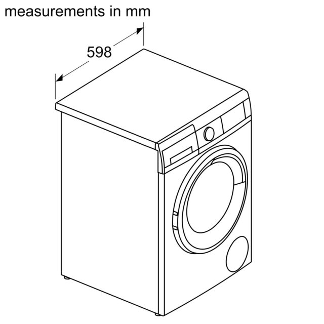 Neff VNA341U8GB Capacity 8kg/ 5kg, 1400rpm, Large LED display, Speed Perfect, EcoSilence Drive, Time