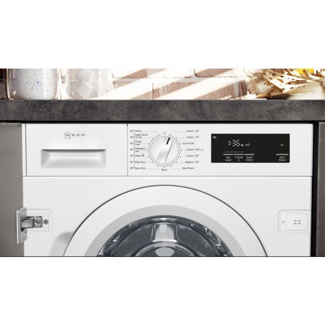 Neff W543BX2GB Capacity 8kg, 1400rpm, 24hr time delay, BLDC motor, Very quiet, LED DrumLight, Anti V