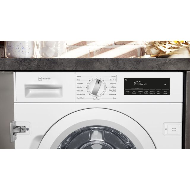 Neff W544BX2GB Capacity 8kg, 1400rpm, TimeLight, Stain removal programmes, 24hr time delay, BLDC mot
