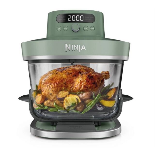 Ninja AS090UKGN Crispi Pro 5-In-1 Glass Air Fryer - Green