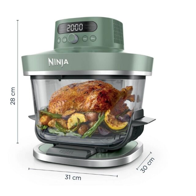 Ninja AS090UKGN Crispi Pro 5-In-1 Glass Air Fryer - Green