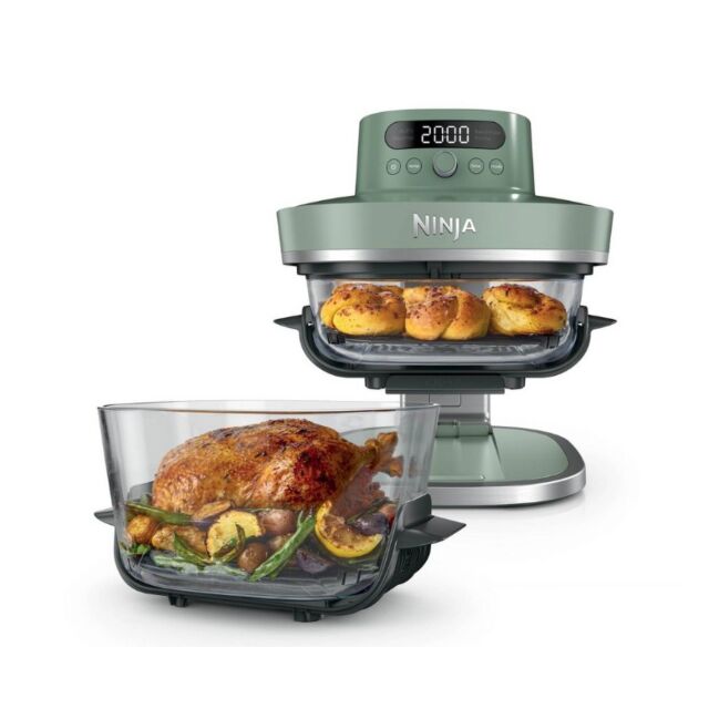 Ninja AS090UKGN Crispi Pro 5-In-1 Glass Air Fryer - Green