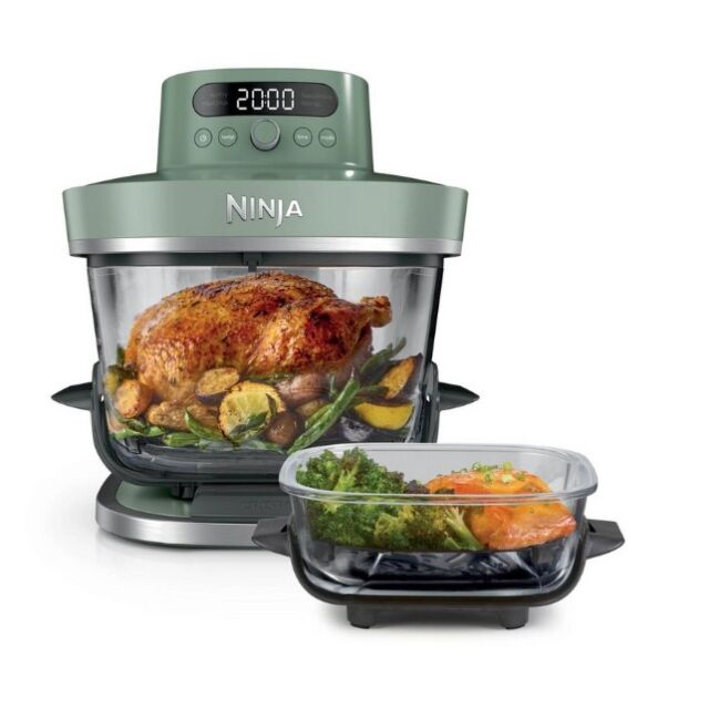 Ninja AS090UKGN Crispi Pro 5-In-1 Glass Air Fryer - Green