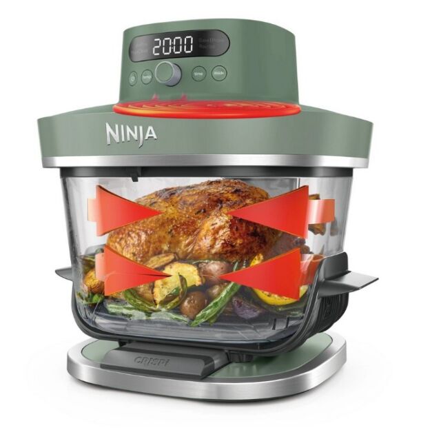 Ninja AS090UKGN Crispi Pro 5-In-1 Glass Air Fryer - Green