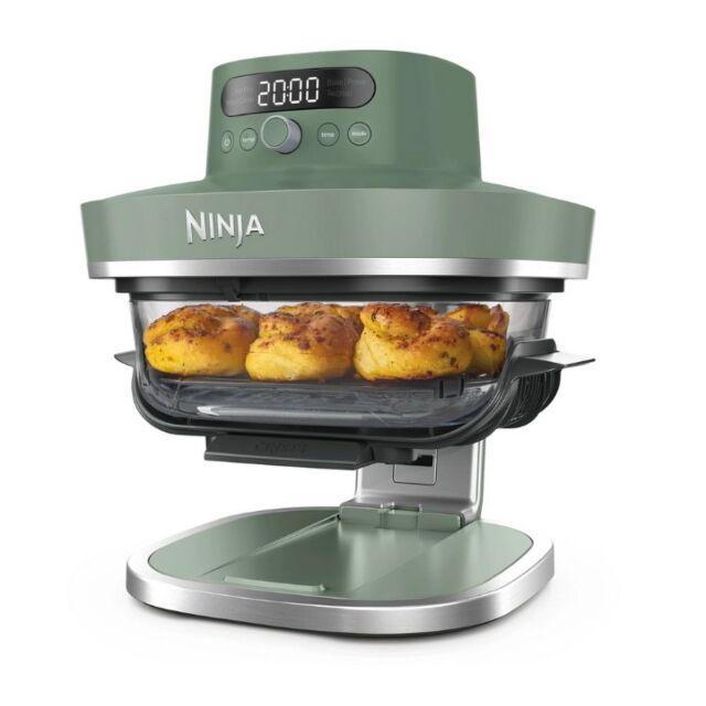Ninja AS090UKGN Crispi Pro 5-In-1 Glass Air Fryer - Green