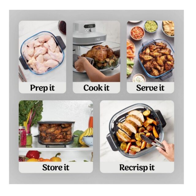 Ninja AS090UKWH CRISPi PRO 5-in-1 Glass Air Fryer - White