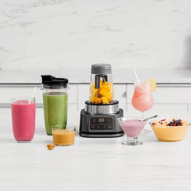 Ninja CB100UK 2-In-1 Foodi Power Nutri Blender With Auto-Iq- Silver