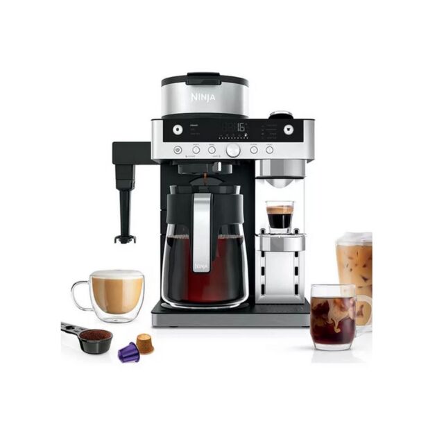 Ninja CFN802UK Espresso & Filter Coffee Machine - Silver / Black