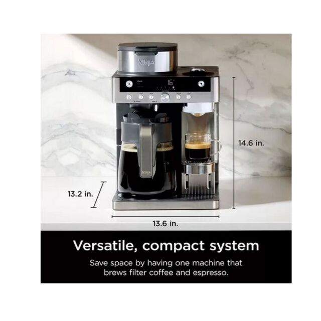 Ninja CFN802UK Espresso & Filter Coffee Machine - Silver / Black