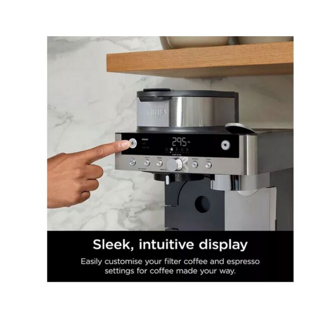 Ninja CFN802UK Espresso & Filter Coffee Machine - Silver / Black