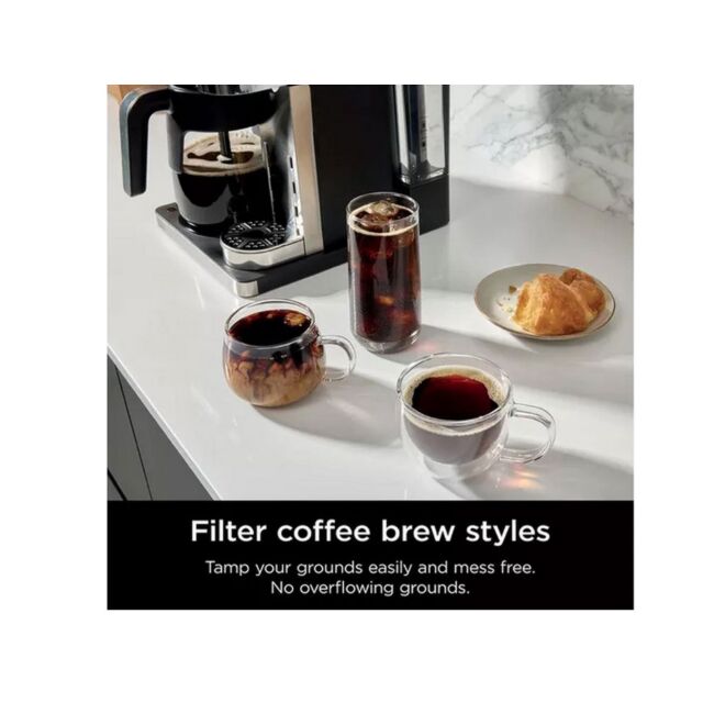 Ninja CFN802UK Espresso & Filter Coffee Machine - Silver / Black