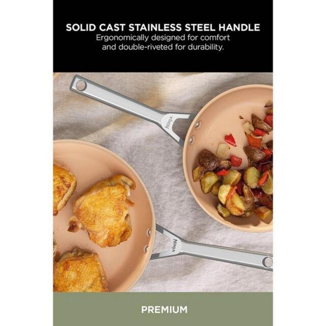 Ninja CW95000UK Cookware 5-Piece Set - Apricot & Grey