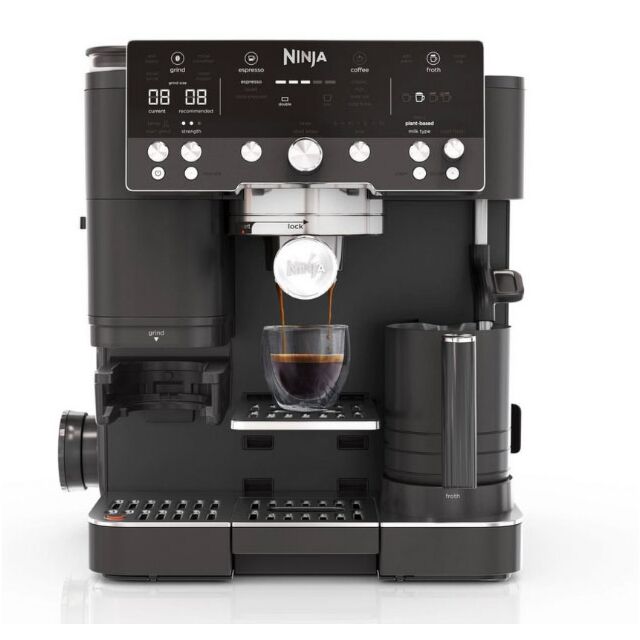 Ninja ES601UKBK Ninja Luxe Caf? Premier Espresso Machine - Midnight Black