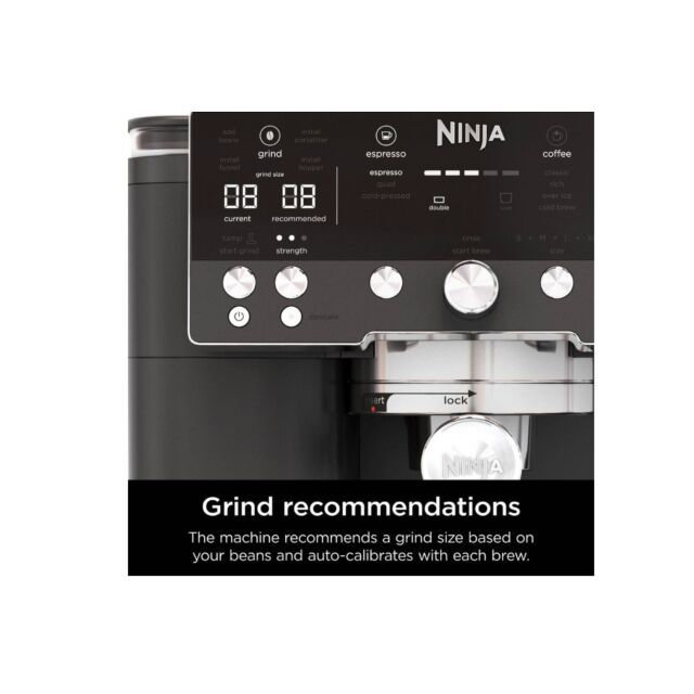 Ninja ES601UKBK Ninja Luxe Caf? Premier Espresso Machine - Midnight Black