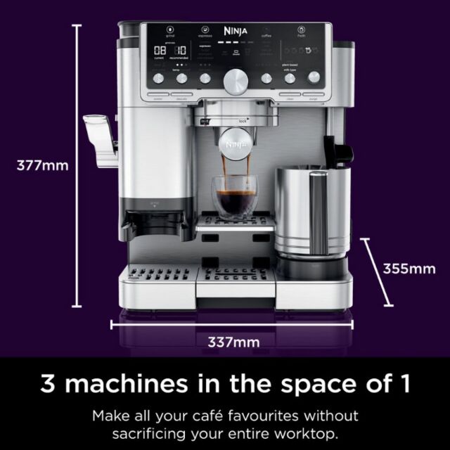 Ninja ES701UK Luxe Caf? Pro Series Espresso Machine - Black/Stainless Steel