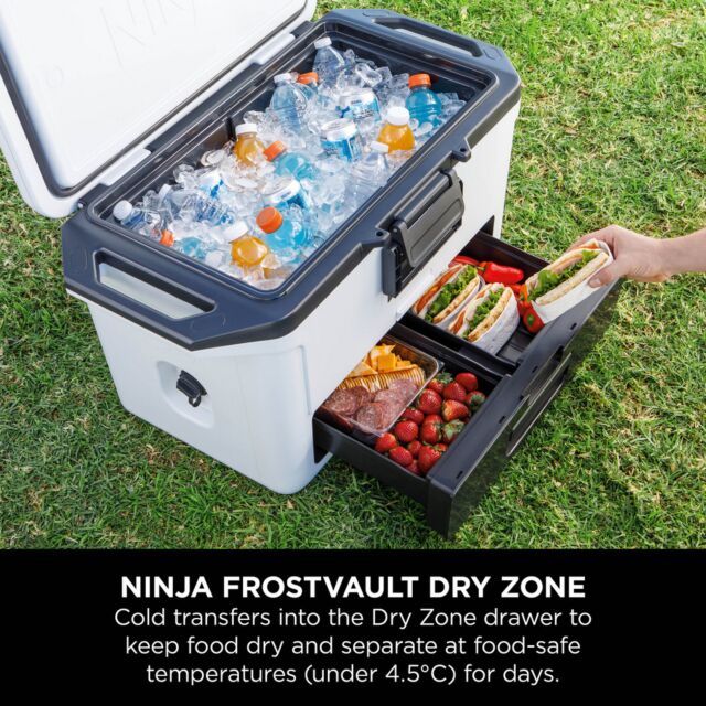 Ninja FB151UKWH Frostvault 50Qt/47L Hard Cooler With Dry Zone - Cloud White