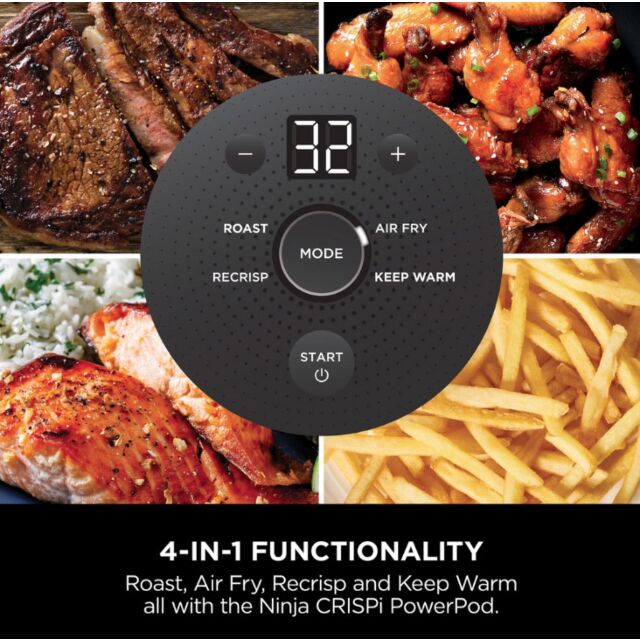 Ninja FN101UKGY CRISPi 4-in-1 Portable Air Fryer - Cyberspace Blue