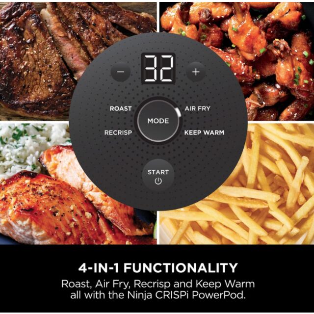 Ninja FN101UKST Crispi 4-In-1 Portable Air Fryer - Stone