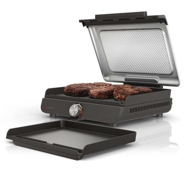 Ninja GR101UK Ninja Sizzle Grill + Flat Plate - Black