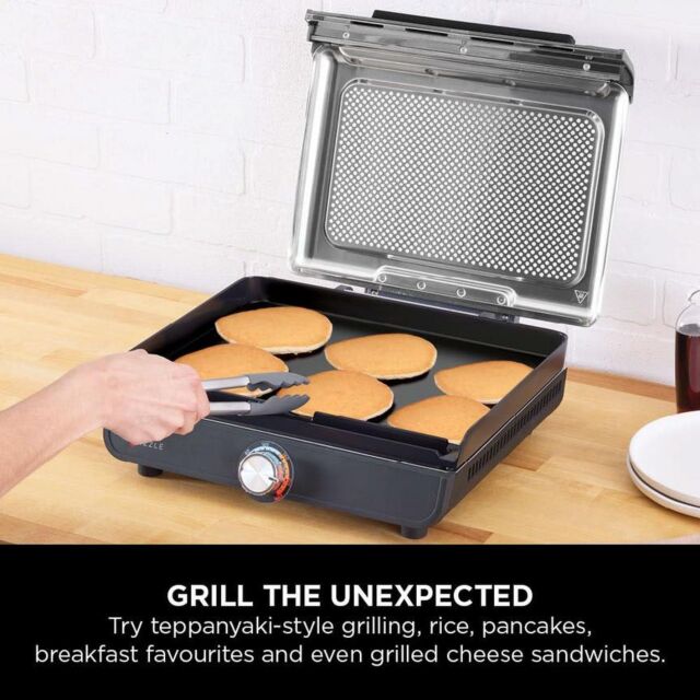 Ninja GR101UK Ninja Sizzle Grill + Flat Plate - Black