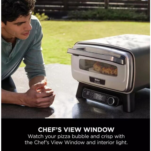 Ninja MO203UK Artisan Outdoor Pizza & Air Fry Oven With Cover - Grey