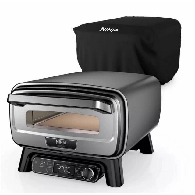 Ninja MO203UK Artisan Outdoor Pizza & Air Fry Oven With Cover - Grey