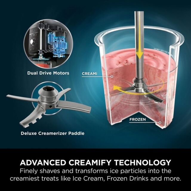 Ninja NC501UK Deluxe 10-In-1 Ice Cream And Frozen Drink Maker - Black