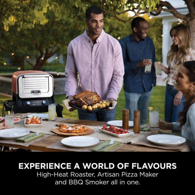 Ninja OO101UK Ninja Woodfire Electric Outdoor Oven - Terracotta/Steel