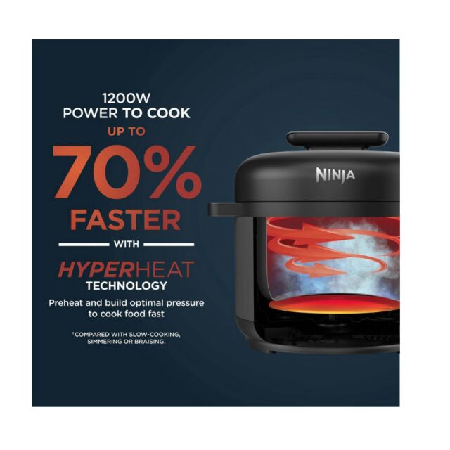 Ninja PC201UK Hyperheat 9-In-1 Pressure & Rice Cooker - Grey/Black