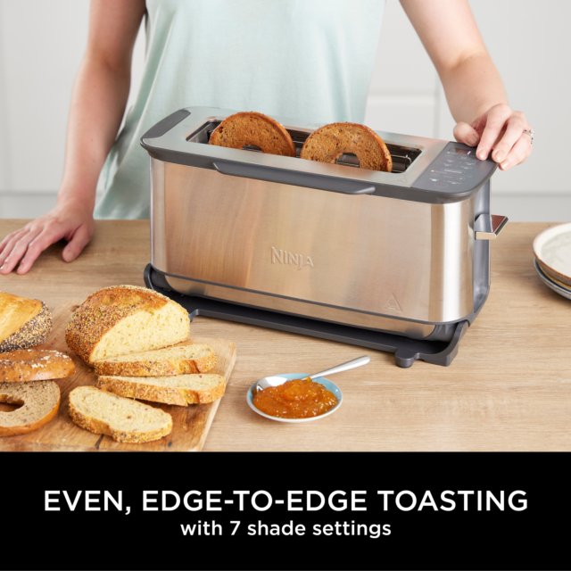 Ninja ST202UK 3-In-1 2 Slice Toaster - Grill And Panini Press - Stainless Steel