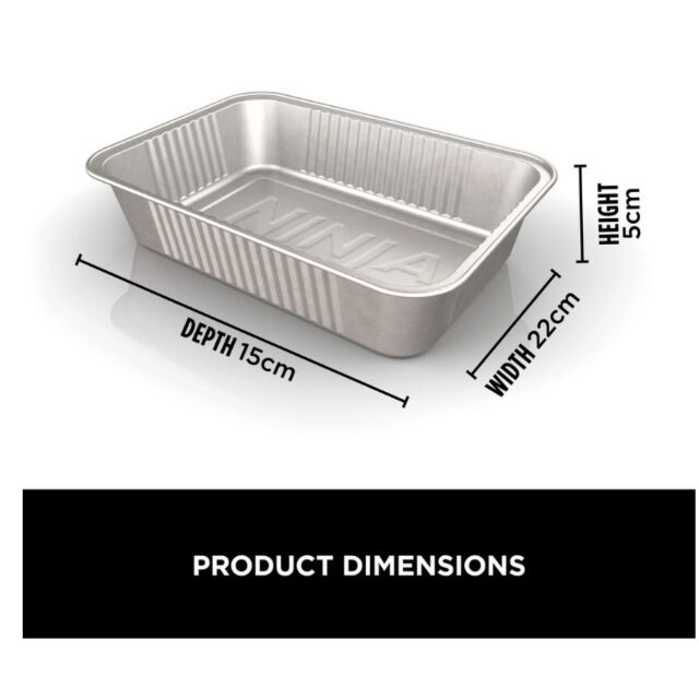 Ninja XSKOGXLGTLNEU Woodfire Xl Large Grease Tray Liners (Pack Of 10) - Silver