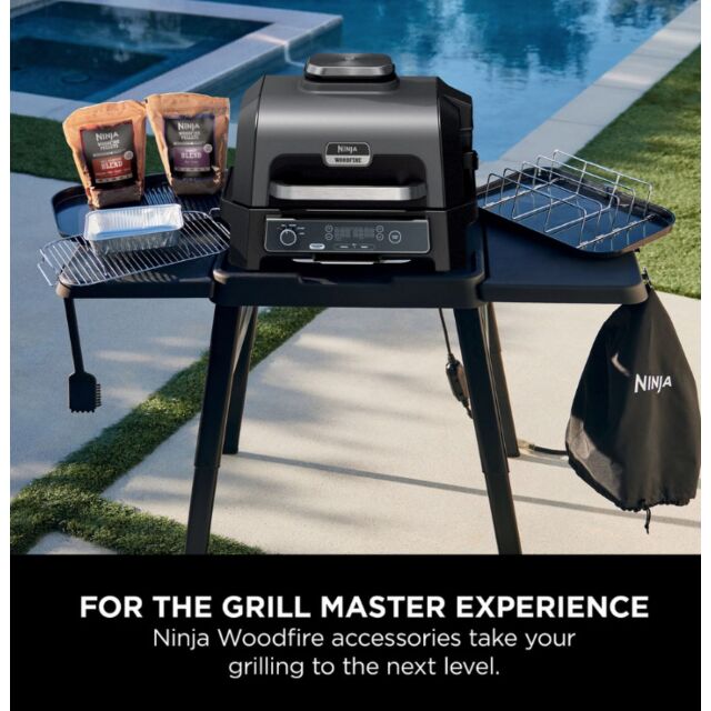 Ninja XSKOGXLRBRKEU Woodfire Xl Electric Bbq Rib Rack - Silver
