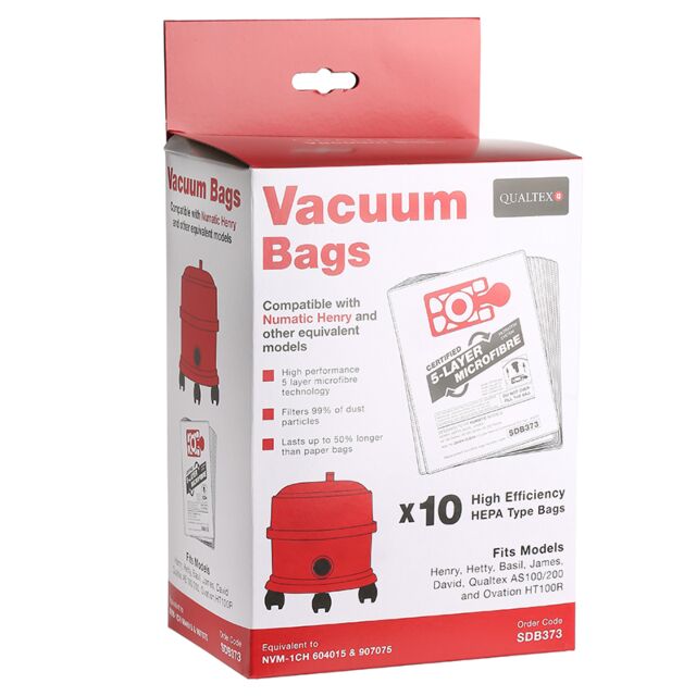 Numatic Vacuum Cleaner Bags Basil, David, Henry, Hetty & James SDB373