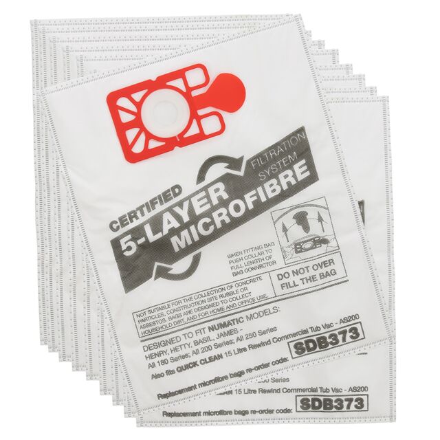 Numatic Vacuum Cleaner Bags Basil, David, Henry, Hetty & James SDB373