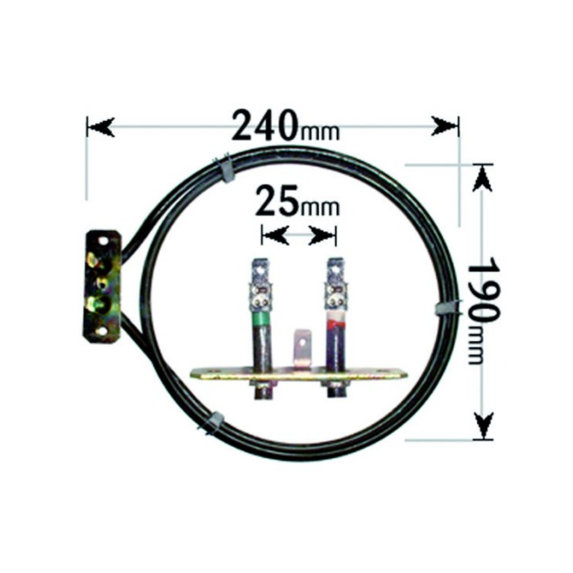 Philips Whirlpool Cooker Fan Oven Element 2 Turn 2600W ELE4083