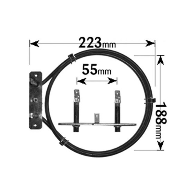 Philips Whirlpool Cooker Fan Oven Element 2 Turn 2500W ELE6365