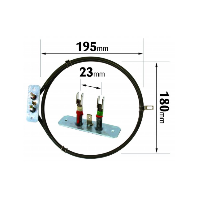 Smeg Fan Oven element 2200W 2 Turn ELE2076
