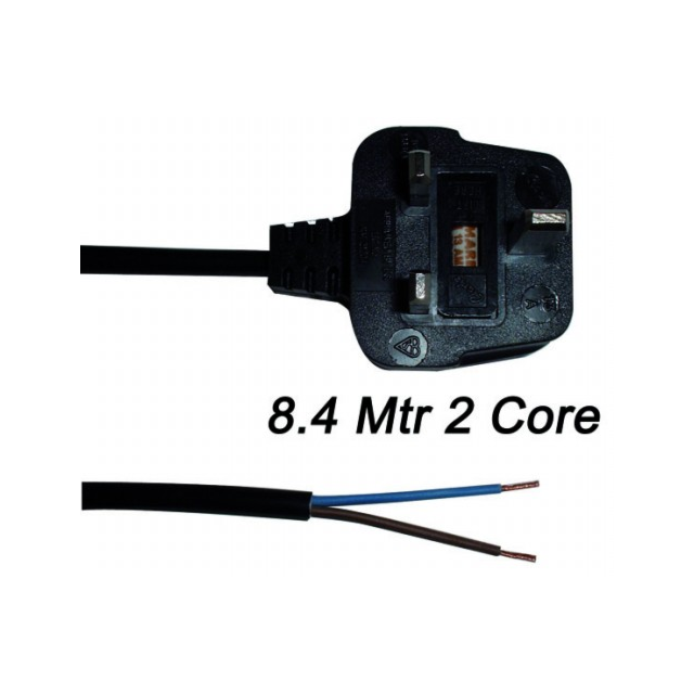 Qualtex FLX68 Flex 8.4Metre 0.75Mm 2 Core 13A Black