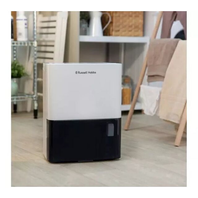 Russell Hobbs RHDH1001 10L Dehumidifier - White & Black