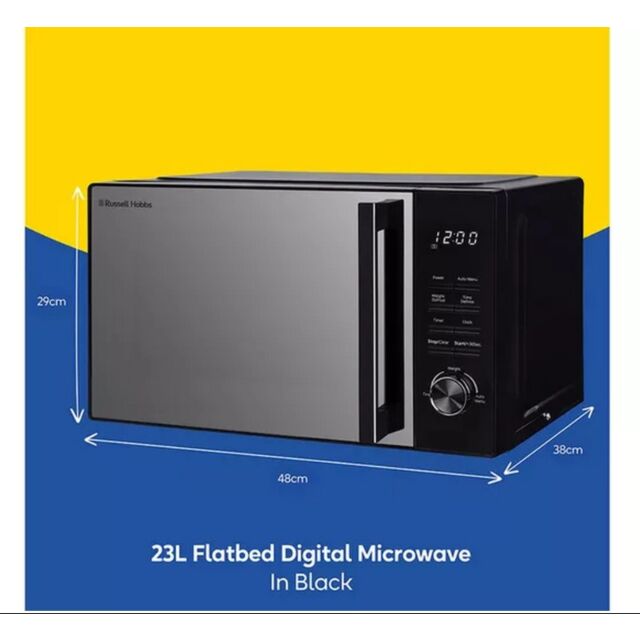 Russell Hobbs RHFM2365B 23Litre Flatbed Digital Microwave - Black