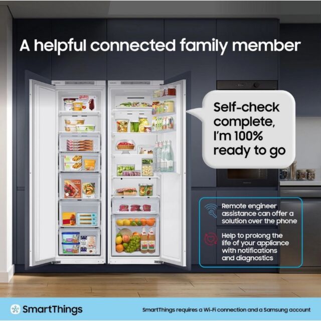 Samsung BRB70F26DES0EU 54Cm 70/30 Integrated Frost Free Fridge Freezer - White