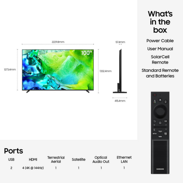 Samsung QE100QN80HUXXU 100inch Neo QLED Smart TV