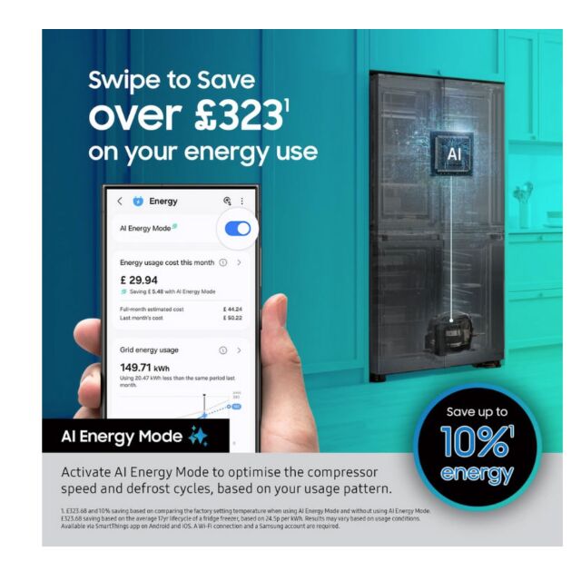 Samsung RS57DG400EM9EU 91Cm Frost Free American Fridge Freezer - Black